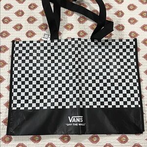 Vans Black and White Checkered Tote
